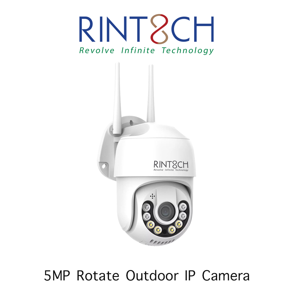 RINT8CH Rotate 5MP IP Camera กล้องวงจรปิดอัจฉริยะ 5MP ควมคุมด้วยแอพ