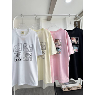 พร้อมส่ง เสื้อยืดโอเวอร์ไซร้ ลายหมีพูห์ เสื้อยืดเนื้อผ้าเกรดพรีเมียม หมีพูห์