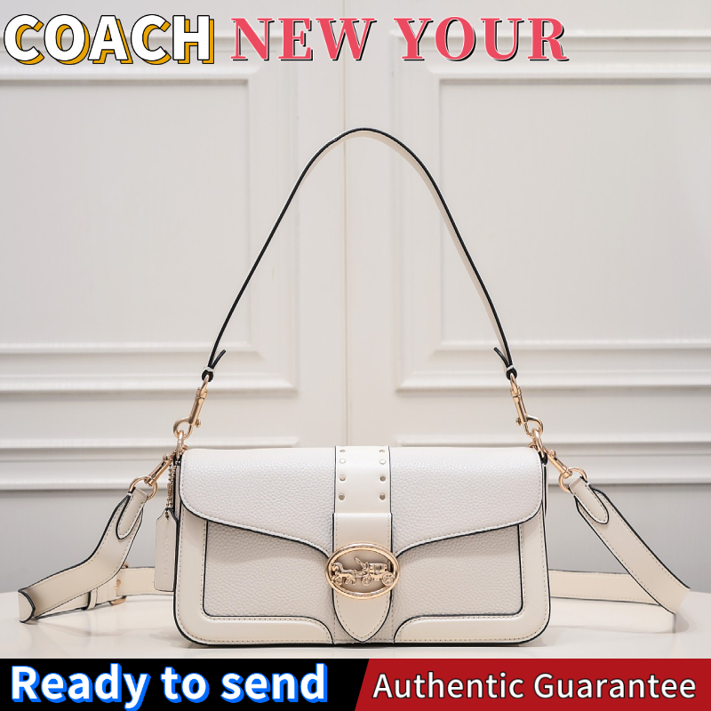 พร้อมส่ง🌟แท้ 💯%Coach Georqie Dionysus Bag Messenger Bag  กระเป๋าสะพายผู้หญิง (สีขาว) C5497