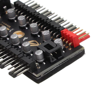 HUB ต่อพ่วงพัดลมคอม Fan Hub 4 pin PWM 10 port M/B Sync SATA/Molex Power supply