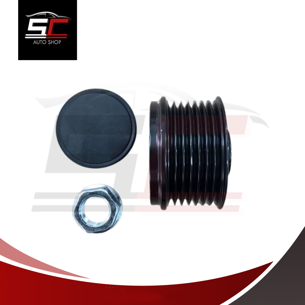 มู่เล่ย์ ไดชาร์จ กลึงตาย นิสสัน (NISSAN) MARCH 7PK รู 17MM สินค้าใหม่ 100% รับประกันโดย SC Autoshop