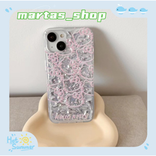 ❤️ส่งของขวัญ❤️ เคสไอโฟน 11 12 13 14 Pro Max เลเซอร์ HelloKitty เรียบง่าย ความคิดสร้างสรรค์ Case for iPhone สาวน่ารักหัวใ