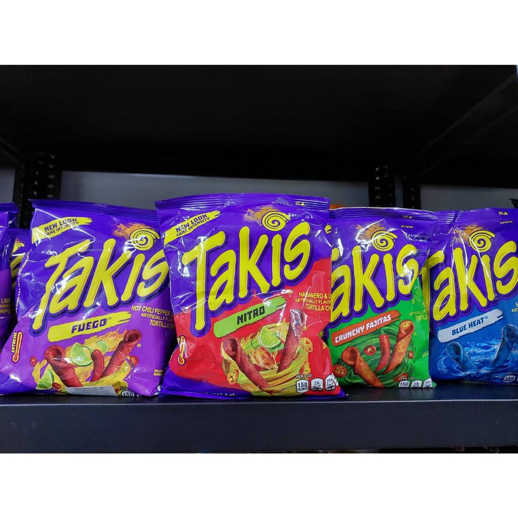 ขนมเผ็ดTAKIS FUEGO🥙Nitro🥙Crunchy Fajitas🥙 Blue heat🥙Intense nacho🥙Dragon รวม 6 รสชาดให้เลือก นำเข้าจ