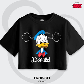 Power 7 Shop เสื้อครอป Mickey Mouse ลายลิขสิทธ์แท้ DISNEY (CROP-013)