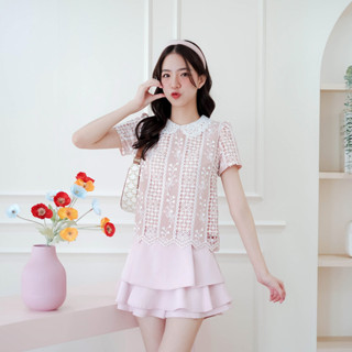 04-279 Elegant Sweet Lace Blouse - 5 ไซส์