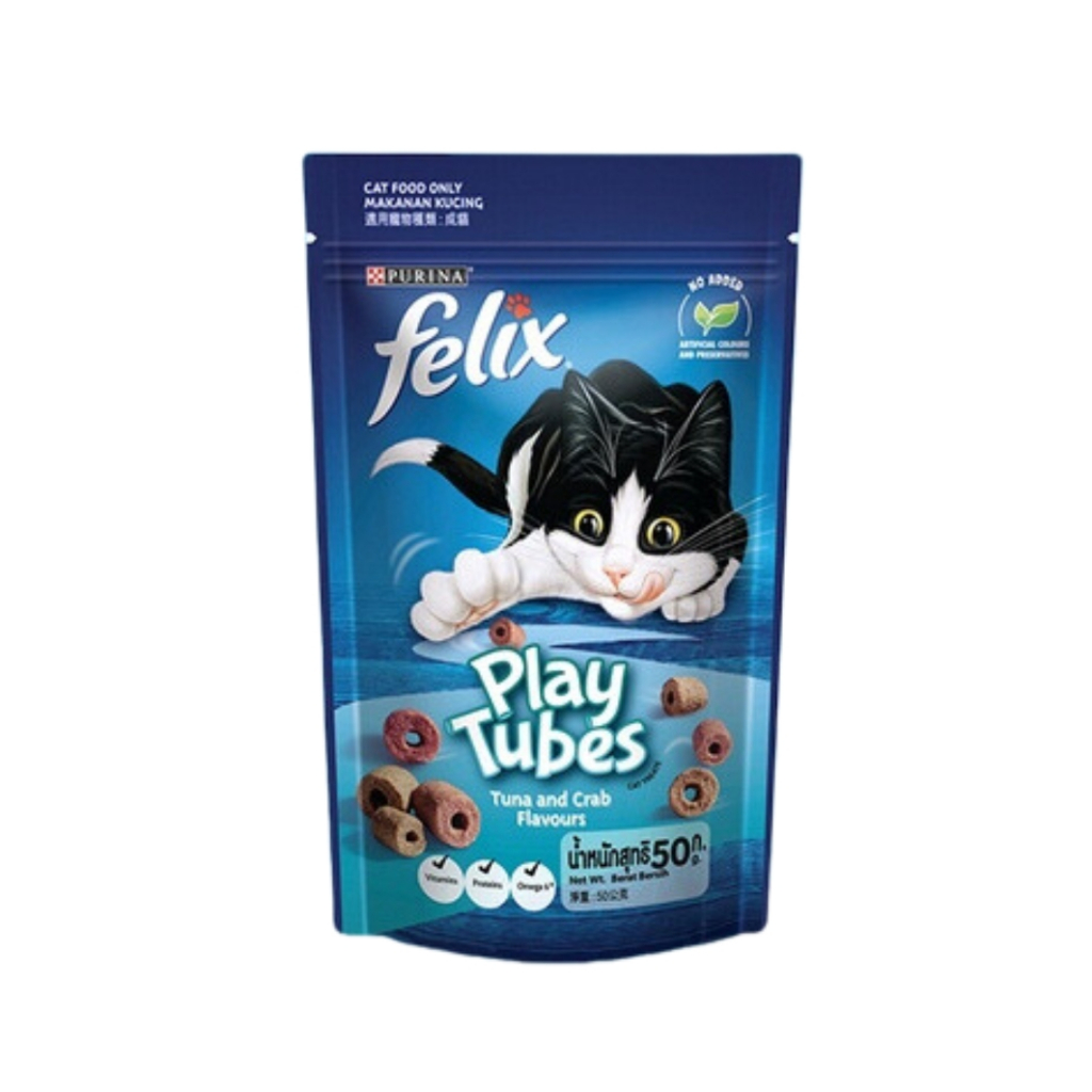 ขนมแมว Friskies Party Mix ฟริสกี้ส์ ปาร์ตี้ มิกซ์ และ Felix Play Tubes ขนาด 50 - 60 กรัม Cat Snacks หอม อร่อย รูปที่ 5