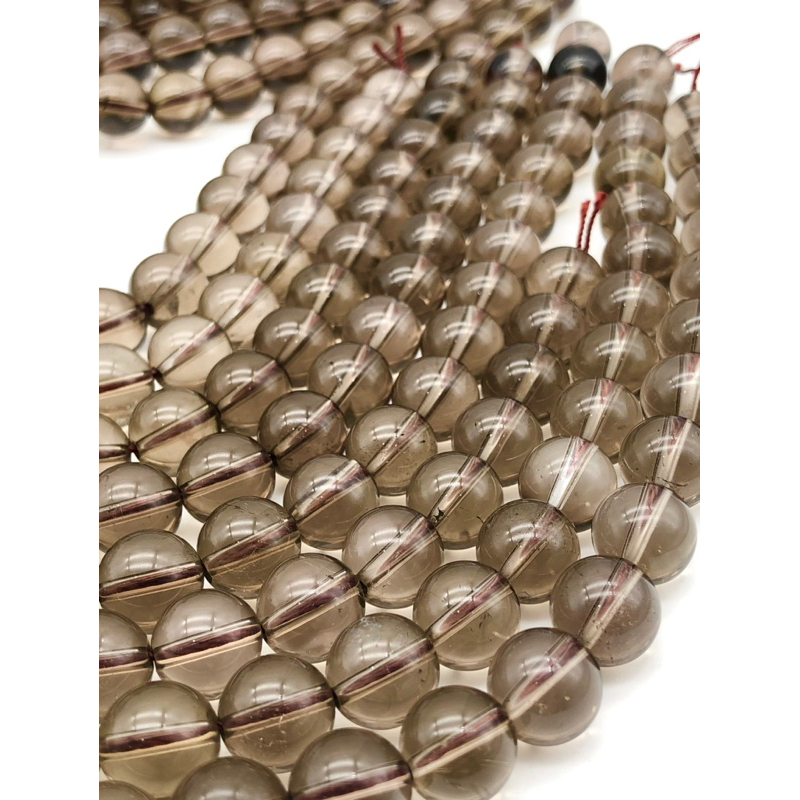 1 Strand Natural Smoky Quartz Beads 6mm 8mm 10mm Round 15.5 “ Long Gemstones for Bracelets Jewelry Making Necklace