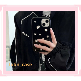 🎁ส่งของขวัญ🎁เคสไอโฟน สำหรับ 11 13 for iPhone Case 14 12 Pro Max ระดับสูง หวานเท่ เพชร กันกระแทก ปกป้อง เคสโทรศัพท์