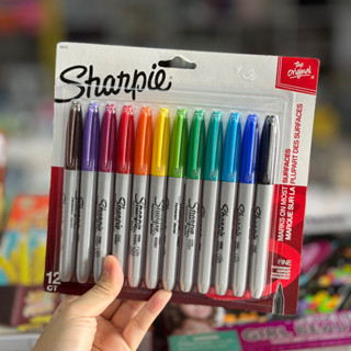 Sharpie ปากกาฟันคัลเลอร์ หัวไฟน์ (Fine) แพค 12 สี Permanent marker