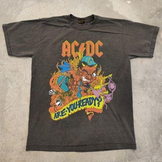 ACDC เสื้อวง เสื้อทัวร์ ผ้าฝอกเฟด