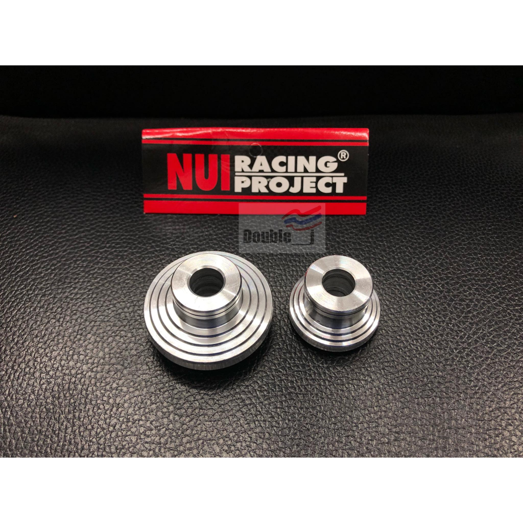 NUI racing บูชล้อหน้าอลูมิเนียมสีเงิน บูทล้อใส่รถมอไซด์เวฟ W125R, W125 กระปุกไมล์ , W100s ubox ราคาต่อคู่***