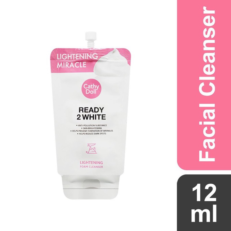 CATHY DOLLเรดี้ทูไวท์ เคทีดอลล์ไลท์เทนนิ่งโฟมคลีนเซอร์ 12ml(ซอง)