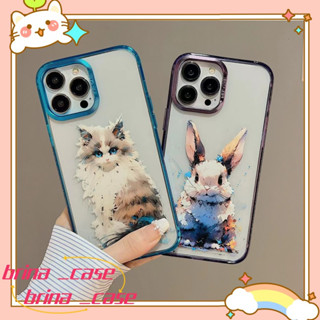 ❤️ส่งของขวัญ❤️ เคสไอโฟน 11 12 13 14 Pro Max แมว การ์ตูน สไตล์คู่รัก ความนิยม หวานเท่ แฟชั่น Case for iPhone ป้องกันการตก