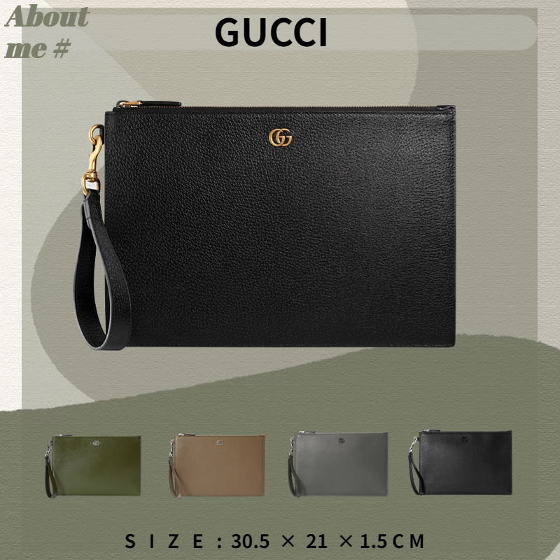 กุชชี่ / Gucci GG Marmont leather clutch/ผู้ชาย /กระเป๋าถือ 475317