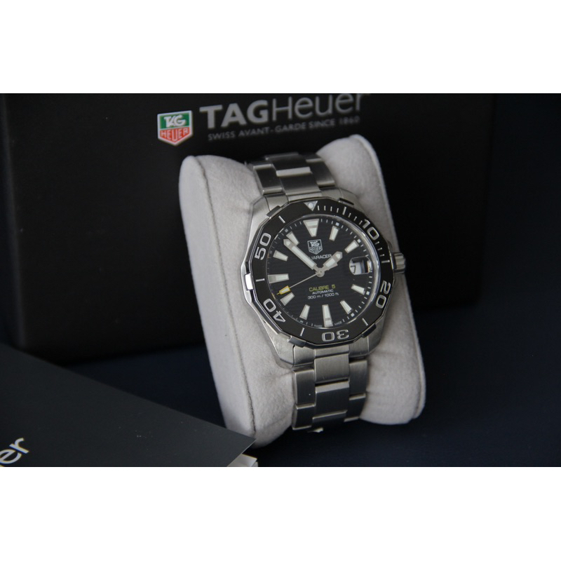 Tag Heuer Aquaracer (Ceramic)WAY211A size 46 mm หน้าดํา รวมเม็ดมะยม นาฬิกาแท็กของเเท้