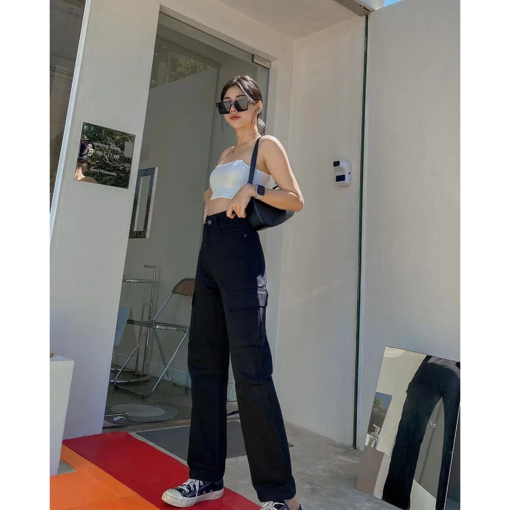 กางเกงคาร์โก้ผู้หญิง มีไซส์ ใส่สวยพอดีตัว ทรงสวยมาก กางเกงแคมป์ปิ้งS-3XL thumbnail 6