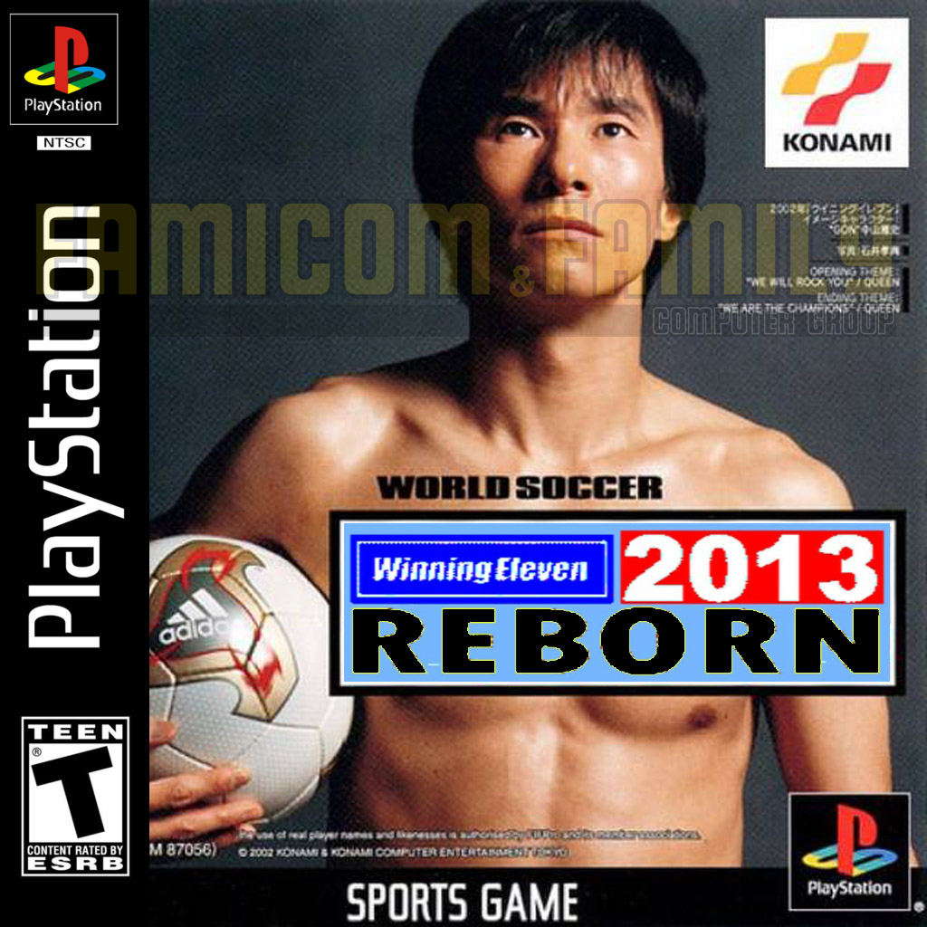 เกม Play 1 Winning Eleven 2002 (2013 Reborn) สำหรับเล่นบนเครื่อง PlayStation PS1 และ PS2 จำนวน 1 แผ่นไรท์