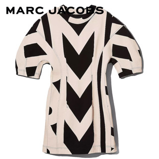 MARC JACOBS THE SEAMED MONOGRAM DRESS PF23 2P3RDR002C08004 BLACK/IVORY