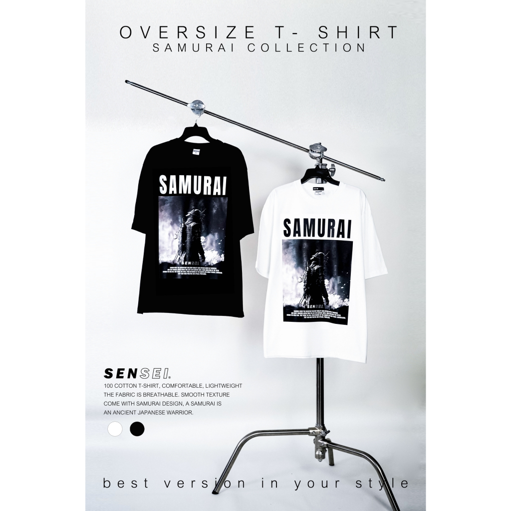 🌈ใส่โค้ดSENSEI20Pลด20%✨เสื้อยืดแขนสั้นOVERSIZE SENSEI SAMURAI V.3 #2