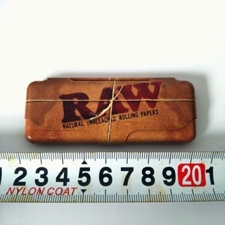 กล่องเหล็ก กล่องใส่บุหรี่ กล่องเหล็กRAW netural unbleached Rolling papers