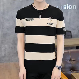 ใหม่ พร้อมส่งเสื้อยืดคอกลมแขนสั้นผู้ชาย ผ้านิ่มใส่สบายไม่ร้อน