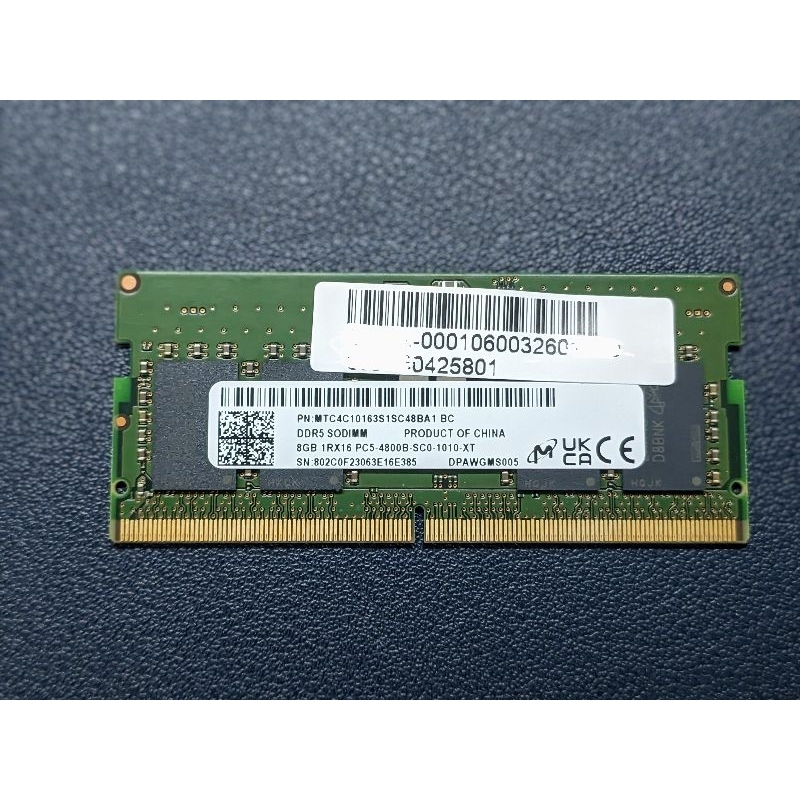 แรมโน้ตบุ๊ค DDR5 8GB 4800MHz ของใหม่