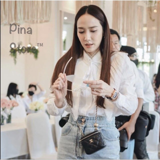 Pina Store เสื้อเชิ้ตแขนยาวคอแหลม แบบแม่อั้ม (อ่านSizeก่อนสั่ง)