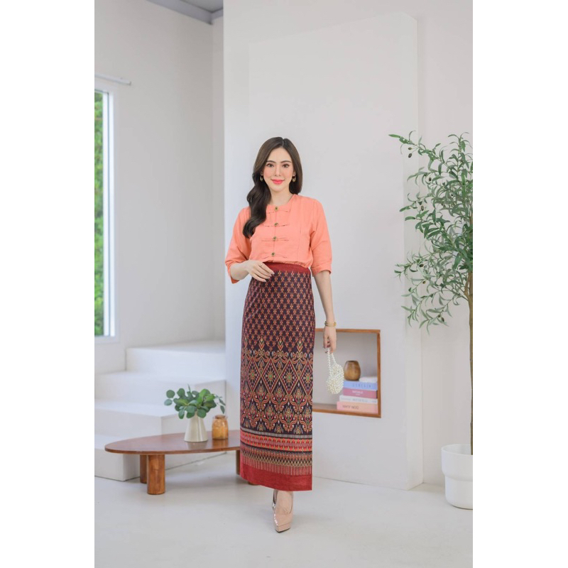 ผ้าถุงเย็บสำเร็จแบบผูก ผ้าฝ้ายพิมพ์ลายไทยเชียงใหม่ - รูปที่ 5