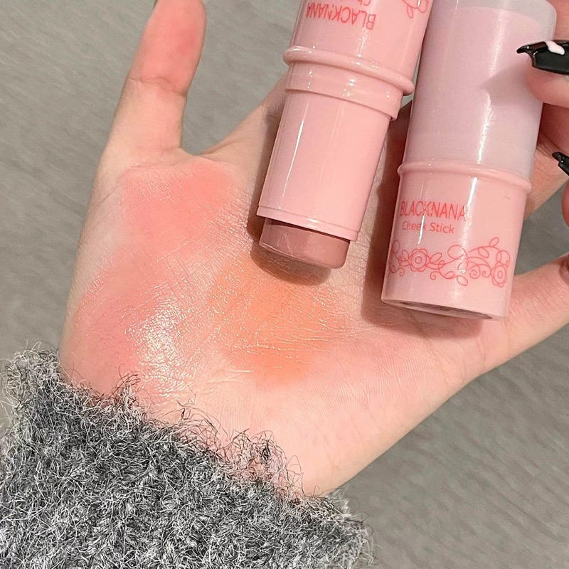 O-03✨BLACK NANAบลัชออน 3 สี ชุ่มชื่น ยั่งยืน กันน้ำ ไม่จางหายง่าย บลัชครีม ครีมบลัช บลัชออนปัดแก้ม เกลี่ยง่ายไม่เป็นก้อน - รูปที่ 4