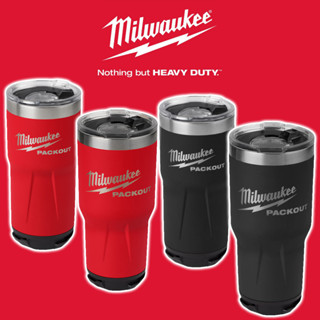 Milwaukee packout tumbler แก้วเก็บความเย็น  แก้วสแตนเสส ขนาด 20 30 Oz. ของแท้100% รุ่น 48-22-8393R