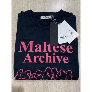 เสื้อยืด Waikei Maltese Archive Line Graphic Short Sleeve T-shirt 🇰🇷 ของแท้ พร้อมส่ง