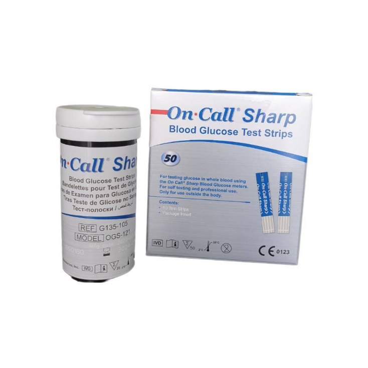 Oncall sharp แผ่นตรวจน้ำตาล On call sharp 25 test แบ่งขาย 1 ขวด ของแท้ประเทศเยอรมัน