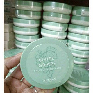 (แท้💯%หิ้วเอง)SKINFOOD แป้งองุ่น White Grape Fresh Up Light Pact 12g