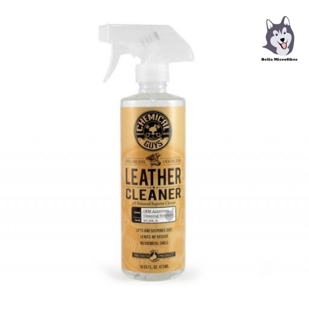 Chemical Guys Leather Cleaner ขวดจริง (16 oz) น้ำยาทำสะอาดเบาะหนัง