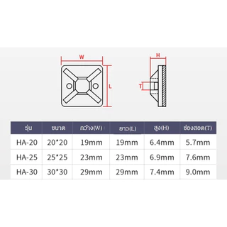 3M แป้นกาวรัดสายเคเบิ้ลไทร์ แป้นกาวเก็บสายไฟ 20/25/30 MM พร้อมส่ง (มีเคเบิ้ลไทร์จำหน่าย)