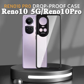 Reno 10 5Gตรงรุ่น(พร้อมส่งในไทย)เคสกันกระแทกขอบสีหลังใสOPPO Reno10 5G/Reno10Pro 5G/Reno10Pro Plus 5G