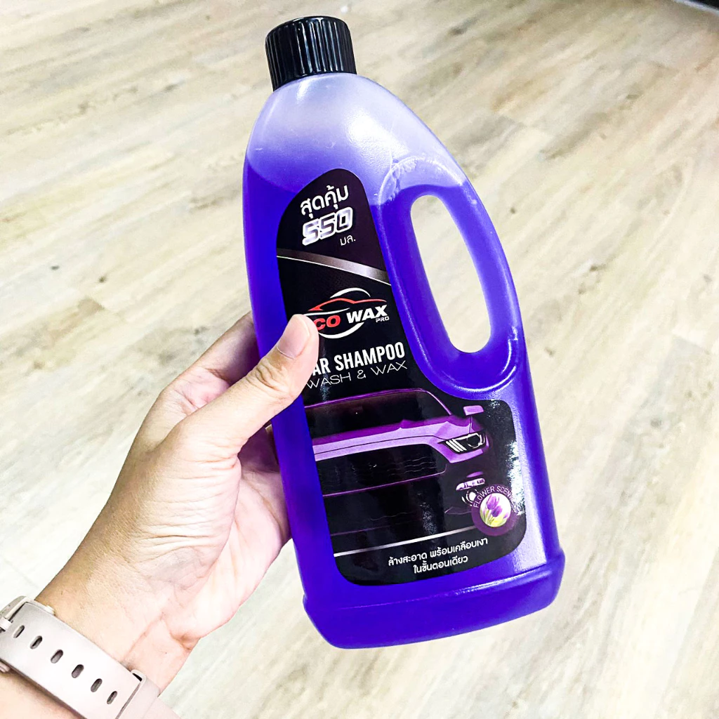 ECO WAX PRO แชมพูล้างรถ น้ำยาล้างรถ สูตรเคลือบเงา (550 ml.) แชมพู ของแท้ รถยนต์ และ มอเตอร์ไซต์ ขจัดคราบ รักษาสี GDH thumbnail 4