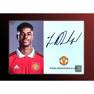 คลับการ์ดพร้อมลายเซ็น Marcus Rashford - Manchester United Official Club Cards 2022/2023