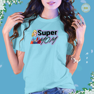 เสื้อวันแม่ สกรีนลาย Super Mom M28 เนื้อผ้าโพลีเอสเตอร์100% สกรีนคมชัดตรงปก BKhappykids