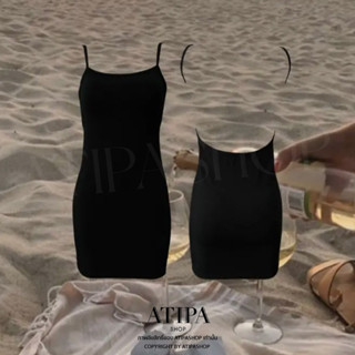 Atipashop - PRE ORDER เดรสสายเดี่ยวเว้าหลัง เดราสั้น ทรงเสี่ยวเดี่ยว เว้าถึงกลางหลัง