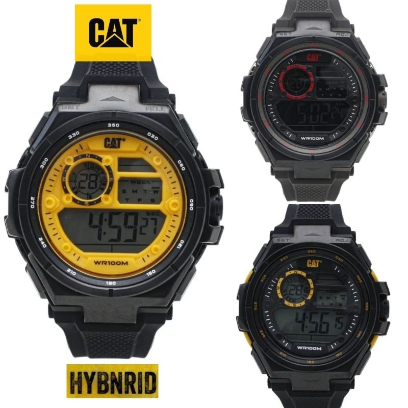 นาฬิกาข้อมือ CAT นาฬิกา Caterpillar นาฬิกาดิจิตอล รุ่น HYBRID ของแท้ กันน้ำ