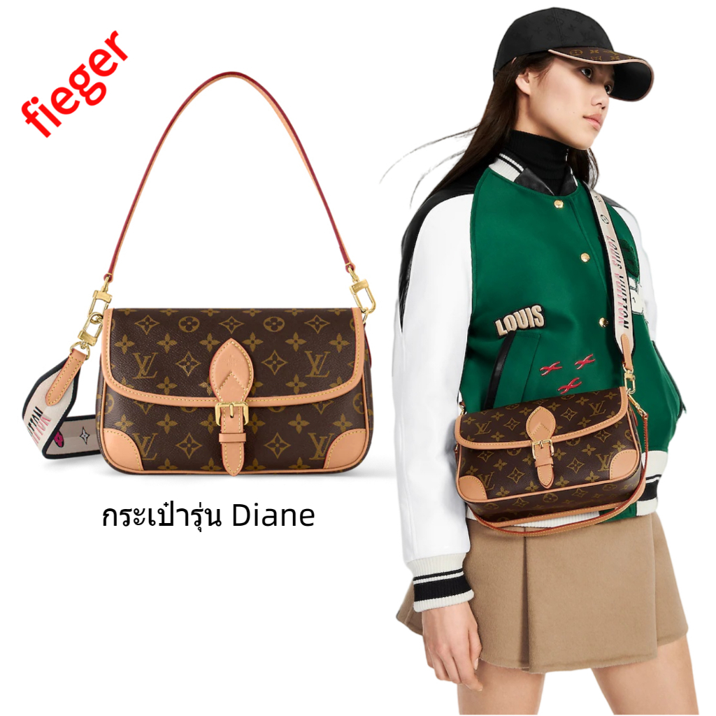 ใหม่ Louis Vuitton Classic LV Women's กระเป๋า กระเป๋ารุ่น Diane