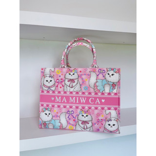 Lady bags น้องแมว (Size Mini)กระเป๋าปักชื่อ