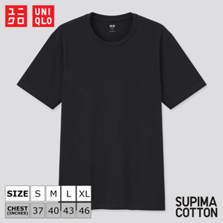 เสื้อยืดแขนสั้น Uniqlo Supima Cotton - 09 Black