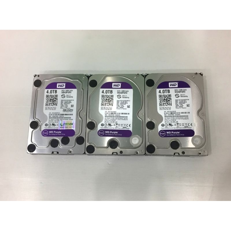 HDD 4TB. WD Purple WD40PURX มือสอง