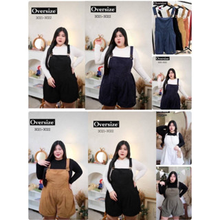 🎈Plussize เอี๊ยมคนอ้วน🎈 Freesize เอว 34-46"  สะโพก56