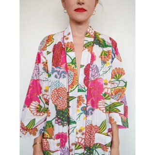 Marais Indian Handblok cotton robe