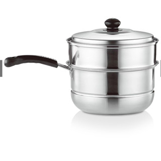 ME-CS-006 Jsiam หม้อนึ่งสแตนเลส2ชั้น 22cm พร้อมซึ้งนึ่ง Steamer Pot