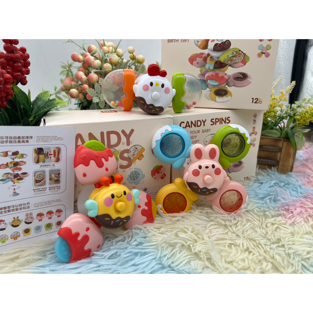 ของเล่น ของเล่นเด็ก สปินเนอร์ ของเล่นเด็กเล็ก ของเล่นติดรถ ของเล่นติดกระตก spinner spins bath toys ของเล่นเสริมพัฒนาการ ราคา ถูกที่สุด ดีลบีเคเค