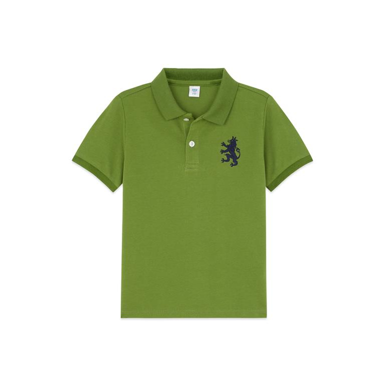 AIIZ (เอ ทู แซด) - เสื้อโปโลเด็กผู้ชายผ้าปิเก้ ปักสิงห์nBoy's Big Lion Pique Polo Shirts